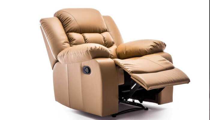 Modern 3+2 electric leather recliner sofa collection – beige leather recliner with plush cushions and extended footrest for ultimate comfort.