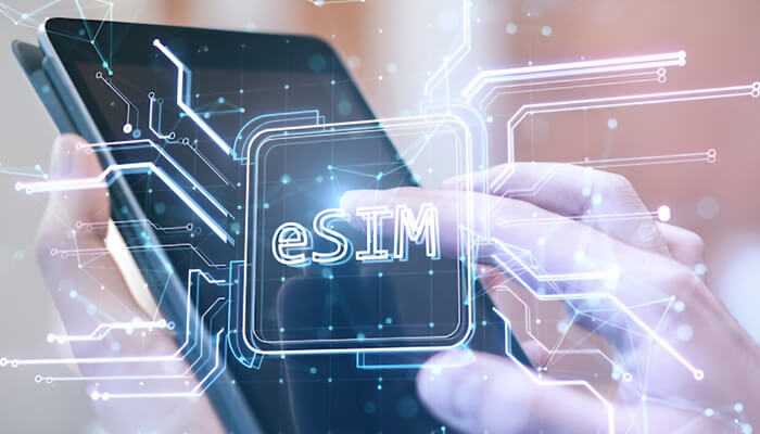 User activating unlimited data esim on a smartphone, showcasing advanced mobile connectivity through embedded sim technology.