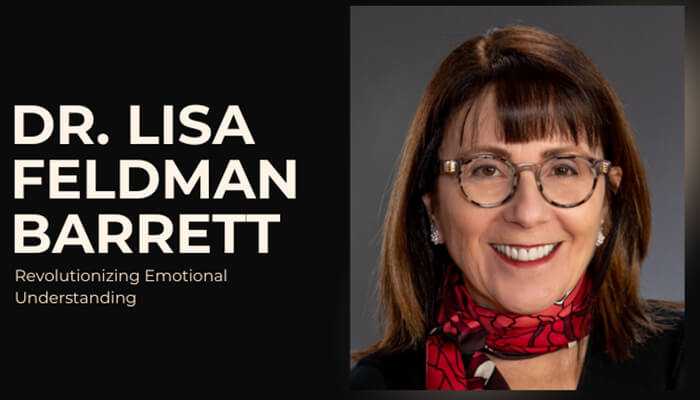 Dr. Lisa feldman barrett, renowned for revolutionizing emotional understanding, in a formal portrait.